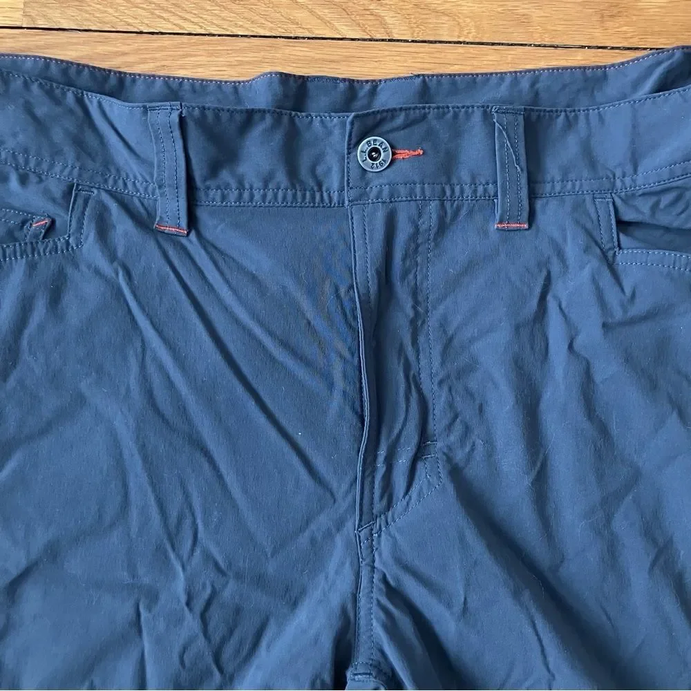 L.L. Bean Charcoal Grey Zipper Nylon Performance Hiking Shorts 40W Gorpcore
